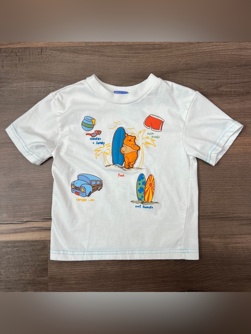 Vintage Y2K Disney Winnie the Pooh Beach Trip Crewneck T-Shirt Size 4T